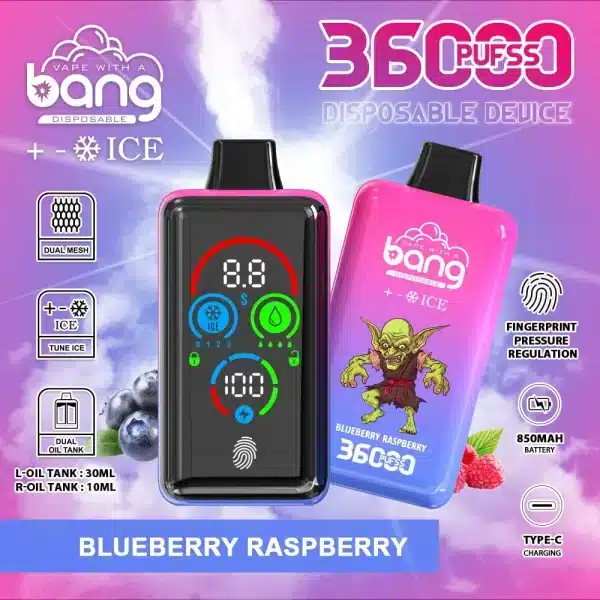 Bang 36000 Ice Level Blueberry Raspberry