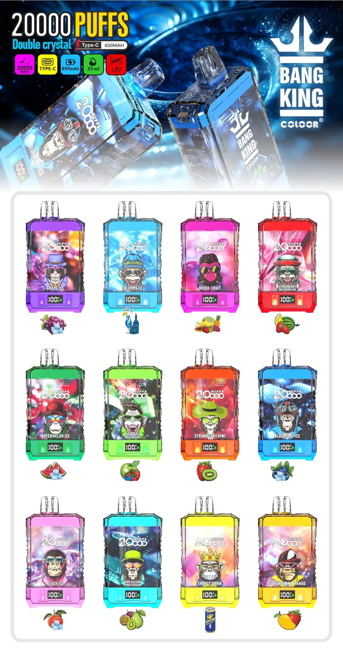 Bang King Double Crystal 20000